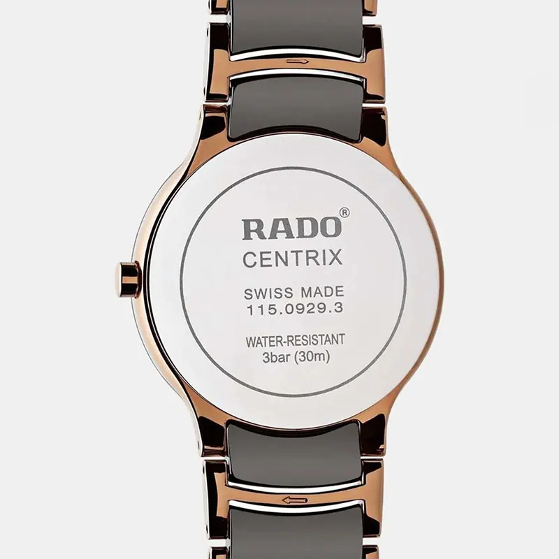 Rado Centrix White Dial Two-tone 12 Diamonds Men's Watch- R30554762